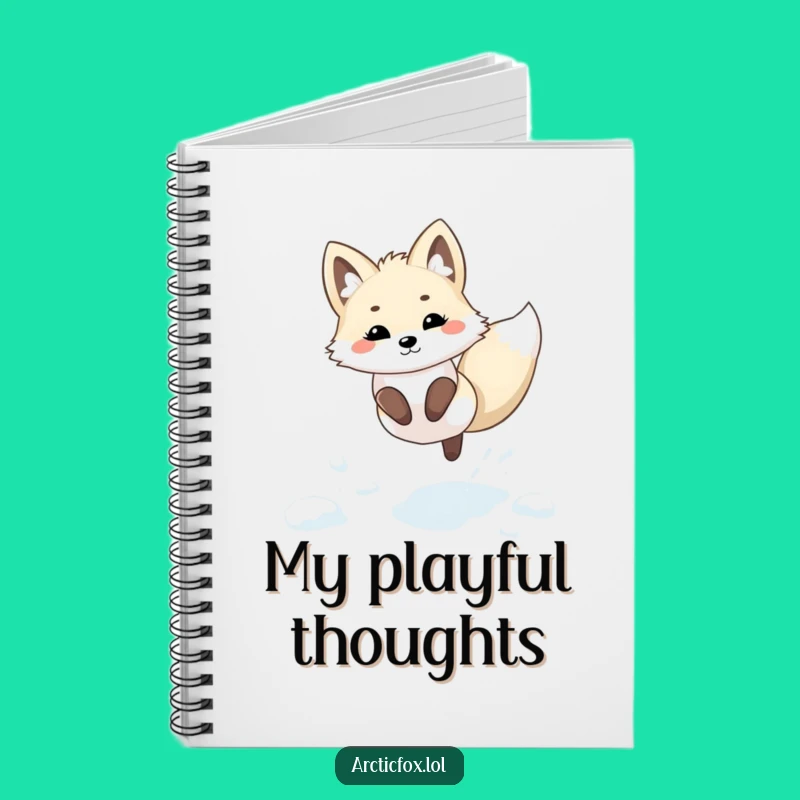 Funny Kawaii Arctic Fox Snow Notebook: Playful Leap Journal Gift