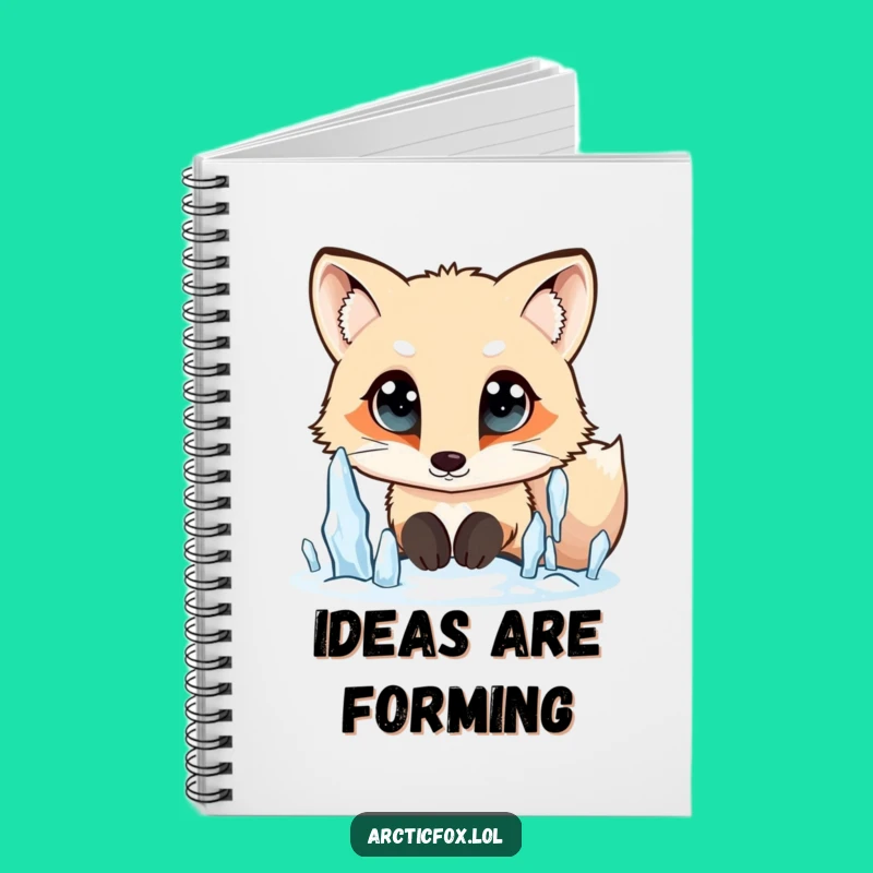 Funny Arctic Fox Icicle Notebook: Curious Notes - Perfect Gift