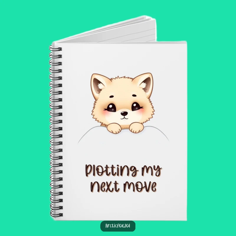 Funny Chubby Fox Notebook: Curious Peek Journal, Arctic Gift