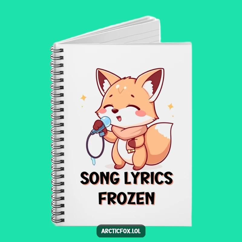 Funny Singing Fox Notebook: Write Your Hit Songs with an Icicle Mic