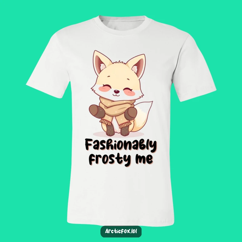 Funny Giggling Fox T-Shirt: Adorable Arctic Fox Winter Wear