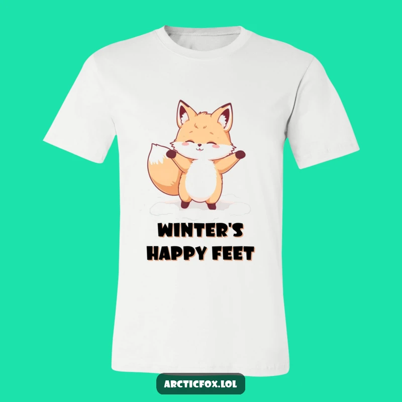 Funny Dancing Fox T-Shirt: Show Off Your Silly Winter Moves