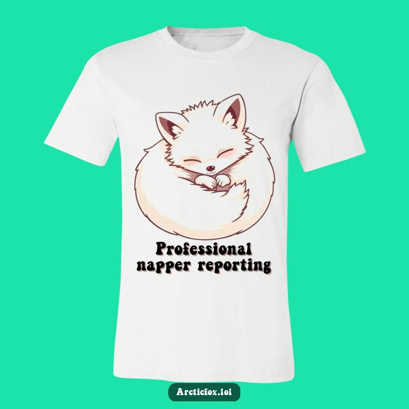 Funny Happy Fox T-Shirt: Contented Ball Design, Cozy Gift