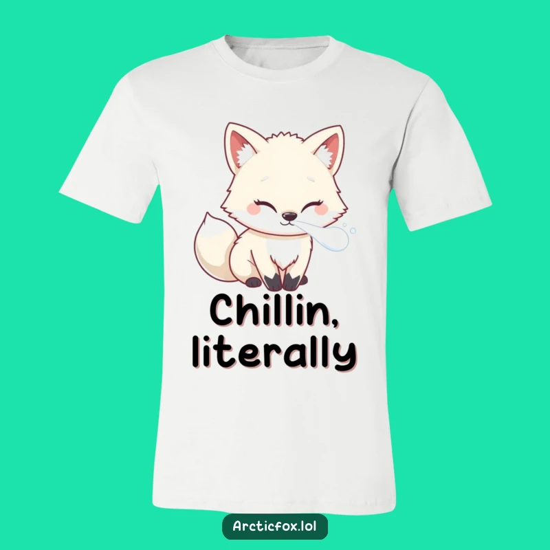 Funny Kawaii Arctic Fox T-Shirt: Cool Style, Chilly Humor, Great Gift!