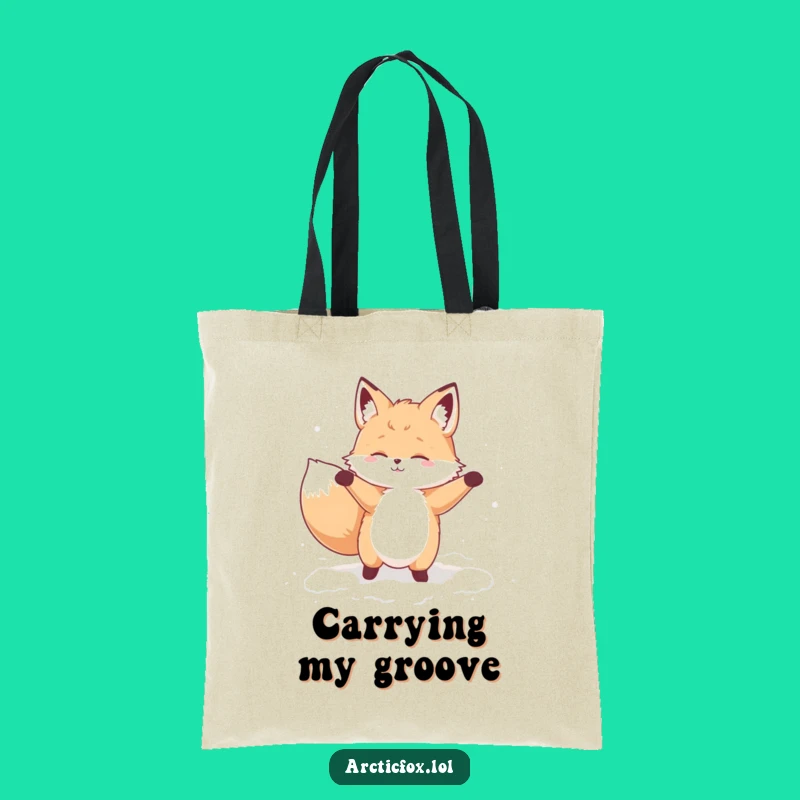 Funny Dancing Fox Tote Bag: Carry Your Moves with Style