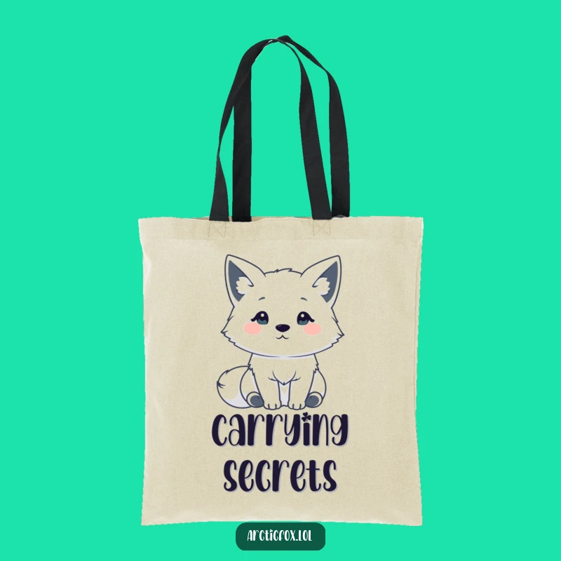 Funny Kawaii Arctic Fox Tote Bag: Cute & Hilarious Carry-All for Attentive Gift Givers!