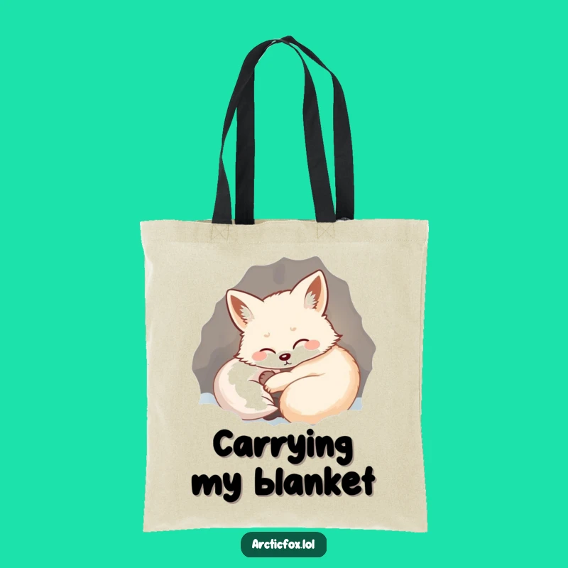 Funny Arctic Fox Den Tote Bag - Carry Cozy Vibes, Adorable Funny Gift