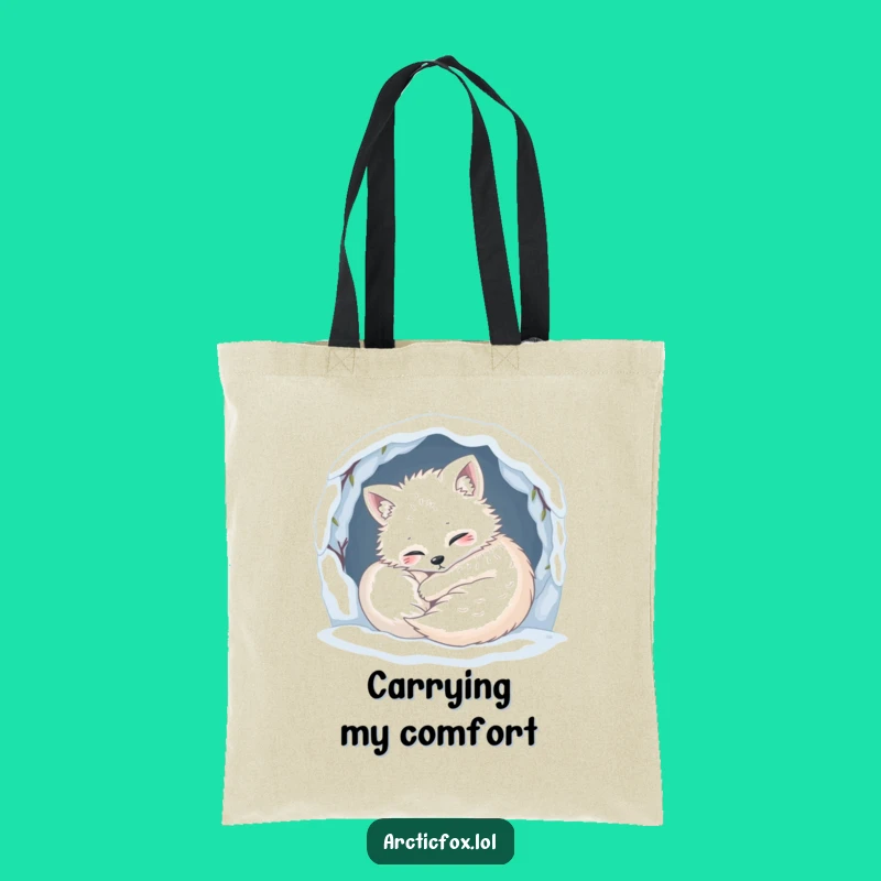 Funny Cozy Fox Tote Bag - Carry Your Comfort with Humorous Style
