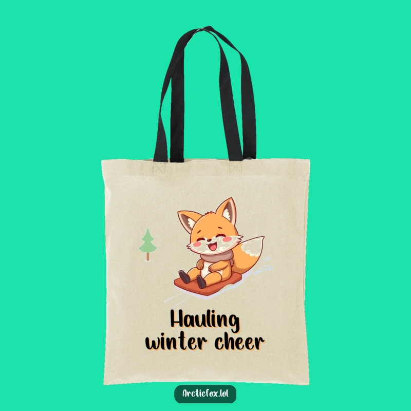 Funny Fox Sliding Tote Bag: Carry Your Laughs This Winter