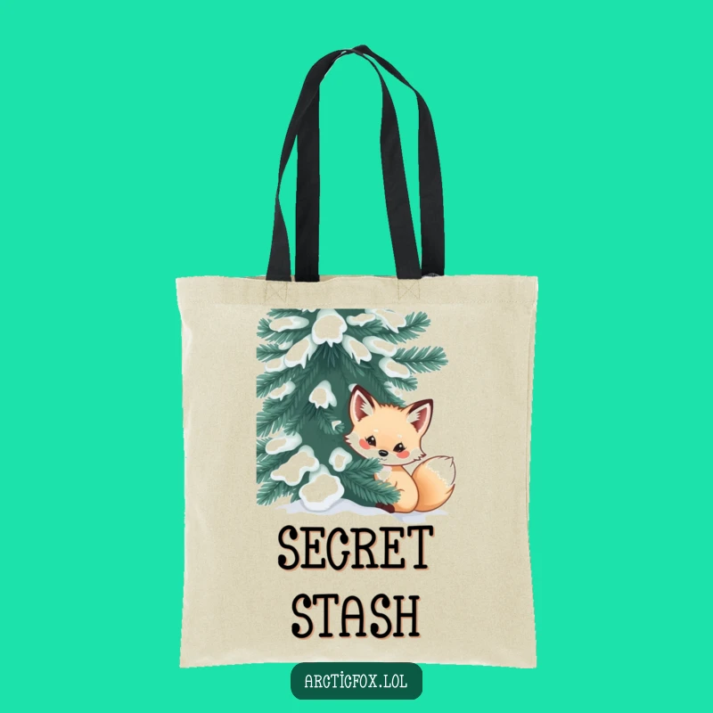 Funny Curious Fox Tote Bag: Carry Mystery with this Sneaky Arctic Fox Gift